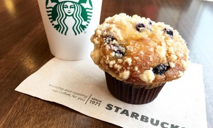 Starbucks Blueberry Muffin and Coffee
