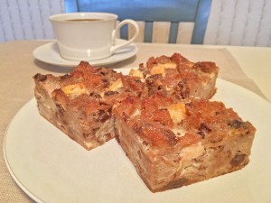 Apple Bread Pudding with Coffee