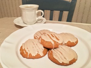 Iced Pumpkin Cookies with Coffee