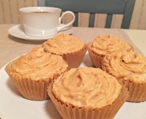 Peanut Butter Cookie Cupcakes with Coffee