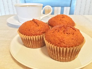 Agave-Sweetened Carrot Muffins and Coffee