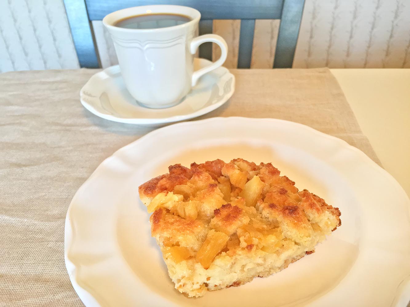Pineapple Bread Pudding with Coffee