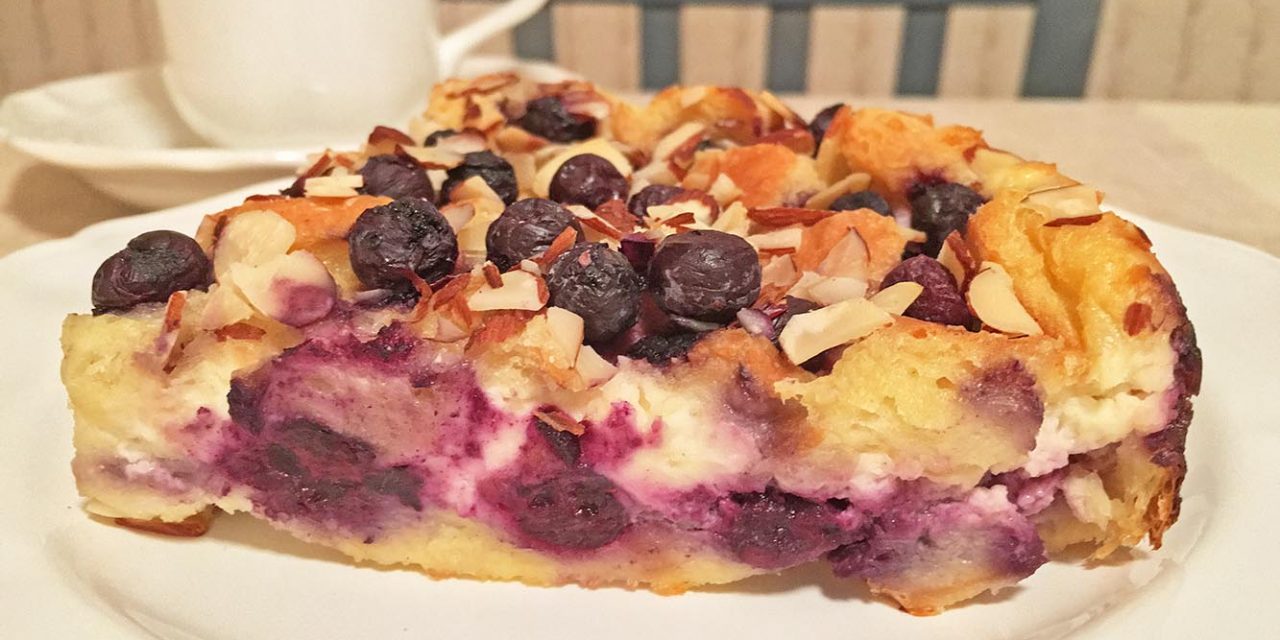 Blueberry Cheesecake Bread Pudding